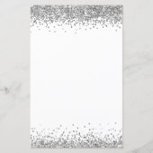 Papier Budget Parties scintillant argent Mariage blanc In (Dos)