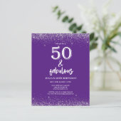 Papier Budget Parties scintillant argent violet 50e anniv (Debout devant)