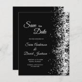 Papier Budget Parties scintillant noire Enregistrer la da (Devant / Derrière)