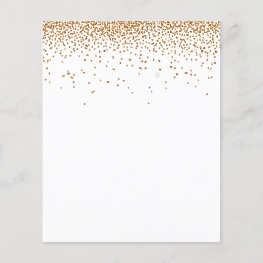 Papier Budget parties scintillant Or Confetti À Dernier F (Dos)