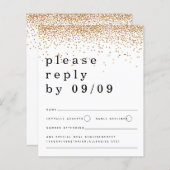 Papier Budget Parties scintillant or Confetti Script Mari (Devant / Derrière)