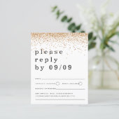 Papier Budget Parties scintillant or Confetti Script Mari (Debout devant)