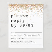 Papier Budget Parties scintillant or Confetti Script Mari (Devant)