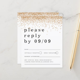 Papier Budget Parties scintillant or Confetti Script Mari