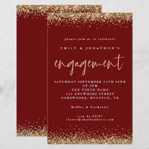 Papier Budget Parties scintillant or Fiançailles Bourgogn