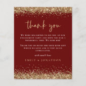 Papier Budget Parties scintillant or Fiançailles Bourgogn (Devant)