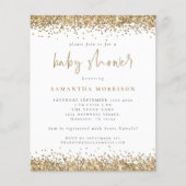 Papier Budget Parties scintillant or fille garçon Baby sh (Devant)