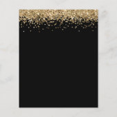 Papier Budget Parties scintillant or Hen Night Black Invi (Dos)