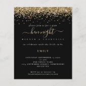 Papier Budget Parties scintillant or Hen Night Black Invi (Devant)