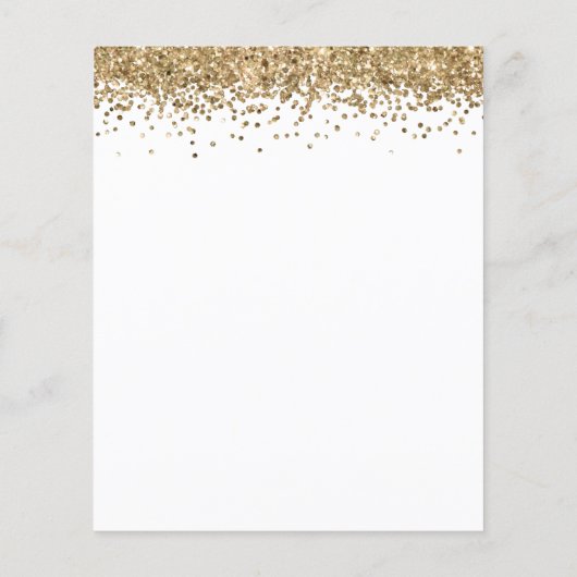 Papier Budget Parties scintillant Or Hen Night Invitation (Dos)