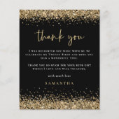 Papier Budget Parties scintillant or Photo 21e Merci noir (Devant)