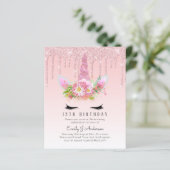 Papier BUDGET Parties scintillant rose Unicorn Filles Inv (Debout devant)