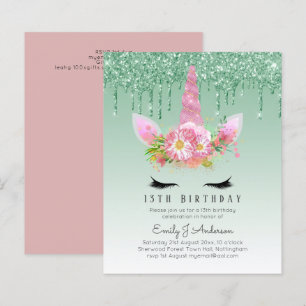 Papier BUDGET Parties scintillant rose Unicorn Filles Inv