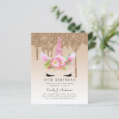 Papier BUDGET Parties scintillant rose Unicorn Filles Inv (Debout devant)