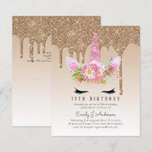 Papier BUDGET Parties scintillant rose Unicorn Filles Inv