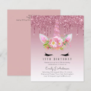 Papier BUDGET Parties scintillant rose Unicorn Filles Inv