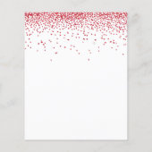 Papier Budget Parties scintillant rouge Noël Invitation (Dos)