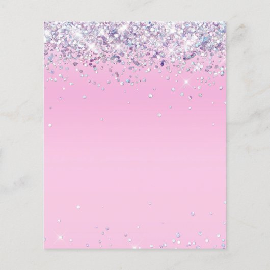 Papier Budget Parties scintillant Sweet 16 Anniversaire F (Dos)