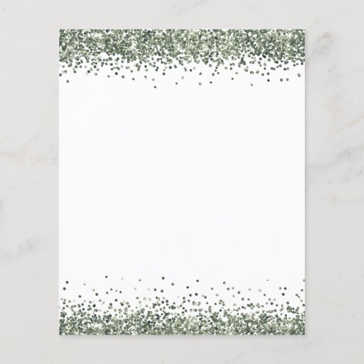 Papier Budget Parties scintillant verte Noël Invitation b (Dos)