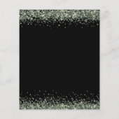 Papier Budget Parties scintillant verte Noël Noir (Dos)