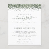 Papier Budget Parties scintillant verte Vingt-et-unième I (Devant)