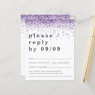 Papier Budget Parties scintillant violet Confetti Mariage