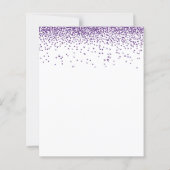 Papier Budget Parties scintillant violet Faire-part de ma (Dos)