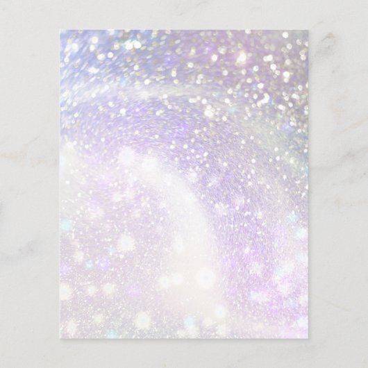 Papier Budget Parties scintillant violet Faire-part de ma (Dos)