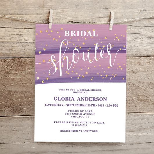 Papier Budget Pastel Mauve Céleste Fête des mariées