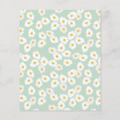 Papier Budget Pastel Sage Green Daisies Fête des mariées (Dos)