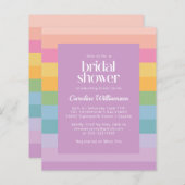 Papier Budget Pastel Stripe Arc-en-ciel violet Fête des m (Devant / Derrière)