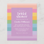 Papier Budget Pastel Stripe Arc-en-ciel violet Fête des m (Devant)