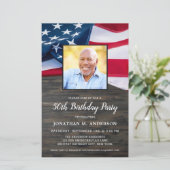 Papier Budget Patriotique Photo Américain Drapeau Anniver (Debout devant)