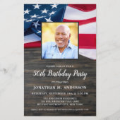 Papier Budget Patriotique Photo Américain Drapeau Anniver (Devant)