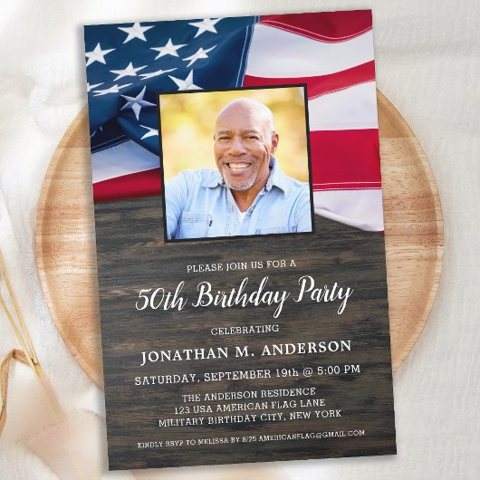 Papier Budget Patriotique Photo Américain Drapeau Anniver