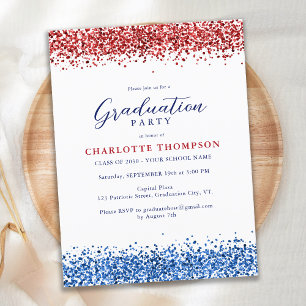 Papier Budget Patriotique Rouge Bleu Bleu Parties scintil