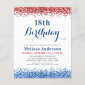 Papier Budget Patriotique Rouge Bleu Bleu Parties scintil (Devant)