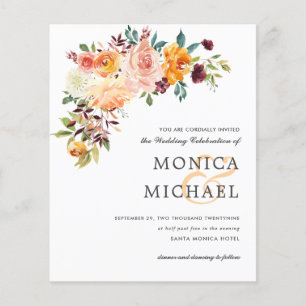 Papier BUDGET Pays Fleur Bourgogne Floral Chic Mariage