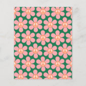 Papier Budget Peace Floral Green Fête des mariées Invitat (Dos)