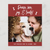 Papier Budget Peace Love Traite Noël Holiday Photo (Devant)