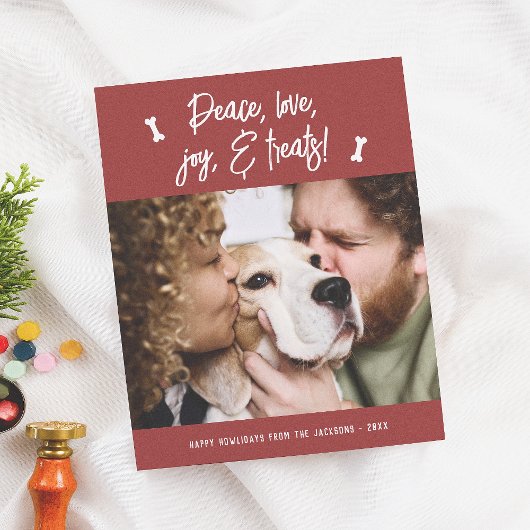 Papier Budget Peace Love Traite Noël Holiday Photo