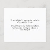 Papier Budget Peace Out 2 Photo 2022 Grad Black Annonce (Dos)