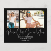 Papier Budget Peace Out 2 Photo 2022 Grad Black Annonce (Devant)