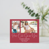 Papier Budget Peace Out 2 Photo 2022 Grad Red Annonce (Debout devant)