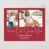 Papier Budget Peace Out 2 Photo 2022 Grad Red Annonce (Devant)