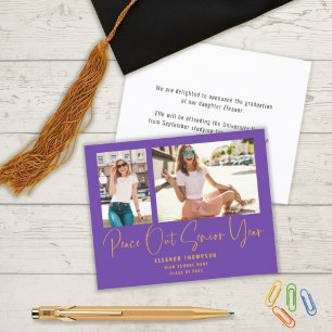 Papier Budget Peace Out 2 Photo 2022 Grade Purple Announc