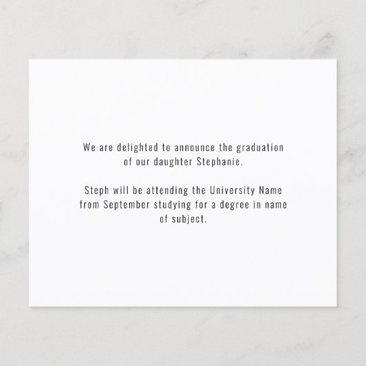 Papier Budget Peace Out 2 Photos 2022 Grad Faire-part (Dos)