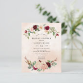 Papier Budget Peach Burgundy Citrouilles Fête des mariées (Debout devant)