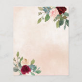 Papier Budget Peach Burgundy Citrouilles Fête des mariées (Dos)