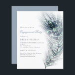 Papier Budget Peacock Feather Engagement Party Invitation<br><div class="desc">Un rapport qualité-prix BUDGET alternative sur une taille plus petite 4, 5 x 5, 6" semi-brillant poids 110lbs, qui est d'une épaisseur similaire à une carte postale (cependant ne convient pas à l'utilisation comme carte postale.) VEUILLEZ NOTER qu'il y a UN par feuille. Invitation de la partie de l'engagement en...</div>